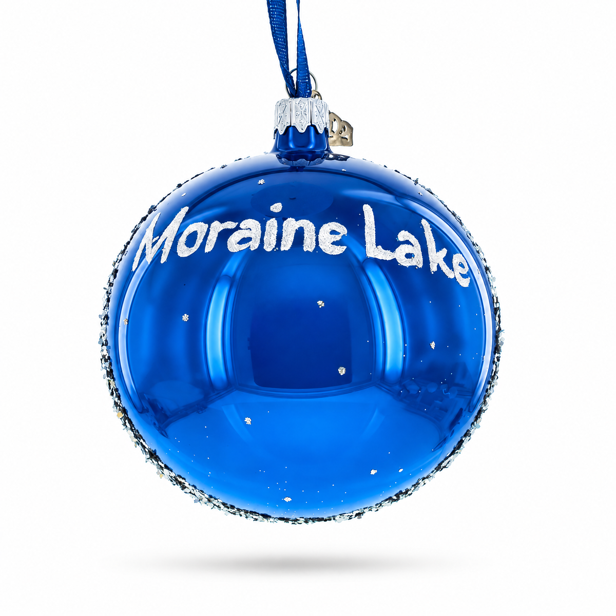 Moraine Lake near Banf, Alberta, Canada Glass Ball Christmas Ornament 4 Inches