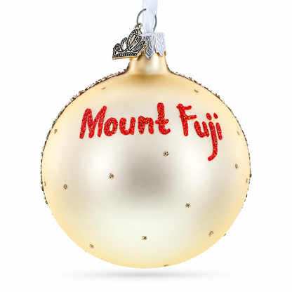 Mount Fuji, Japan Glass Ball Christmas Ornament 3.25 Inches