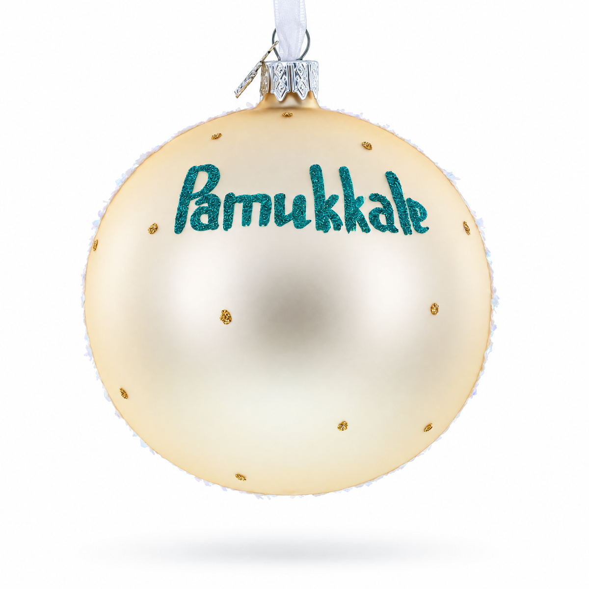 Pamukkale Thermal Pools, Turkey Glass Ball Christmas Ornament