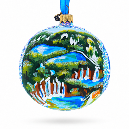 Plitvice Lakes National Park, Croatia Glass Ball Christmas Ornament
