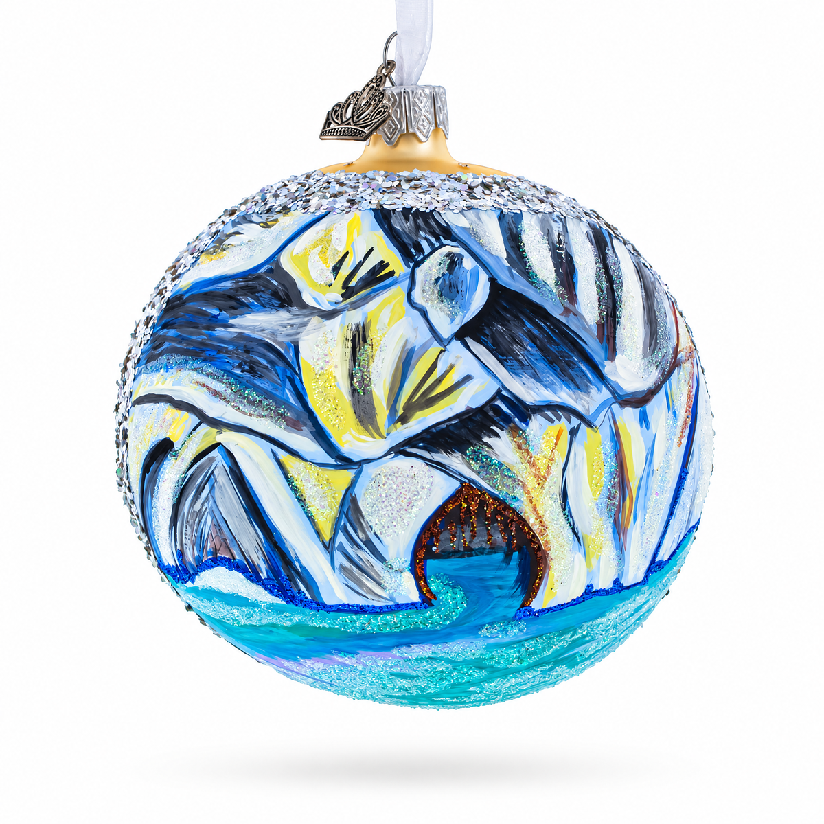 Marble Caves, Argentina Glass Ball Christmas Ornament