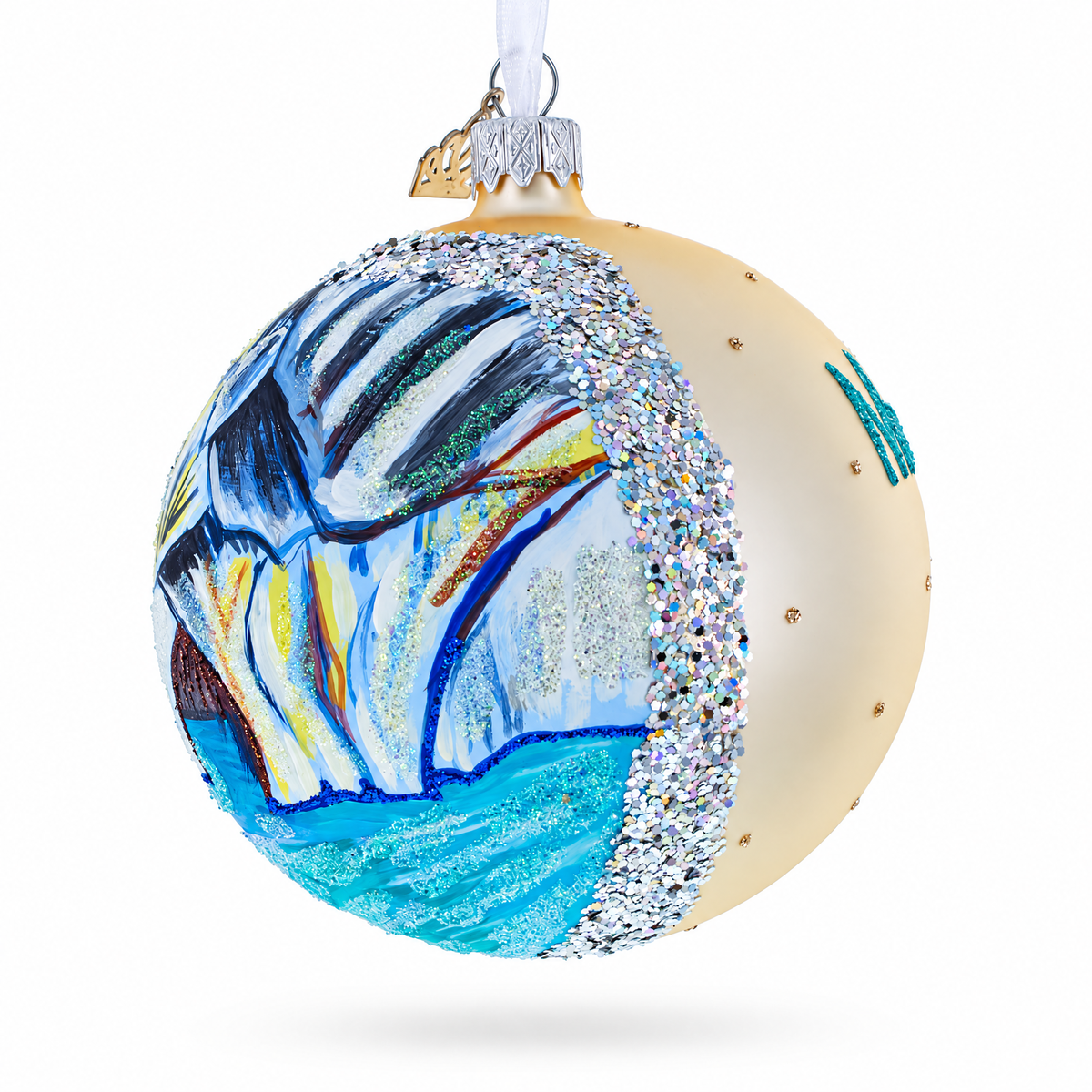 Marble Caves, Argentina Glass Ball Christmas Ornament