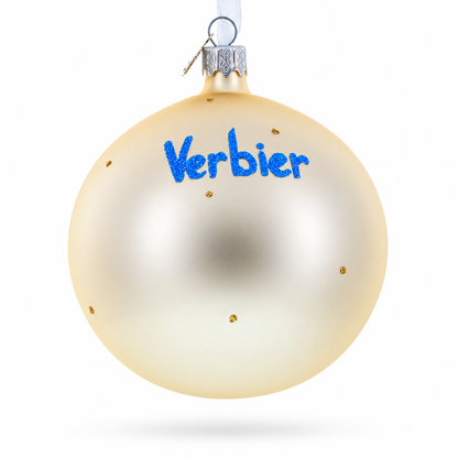 Verbier Ski Resort, Switzerland Glass Ball Christmas Ornament