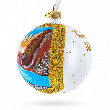 Torres del Paine National Park, Chile Glass Christmas Ornament
