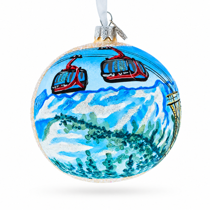 Silvretta Arena Ischgl-Samnaun Ski Resort, Austria Glass Ball Christmas Ornament 4 Inches