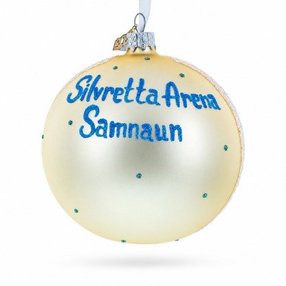 Silvretta Arena Ischgl-Samnaun Ski Resort, Austria Glass Ball Christmas Ornament 4 Inches