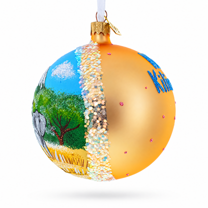 Mount Kilimanjaro, Tanzania Glass Ball Christmas Ornament