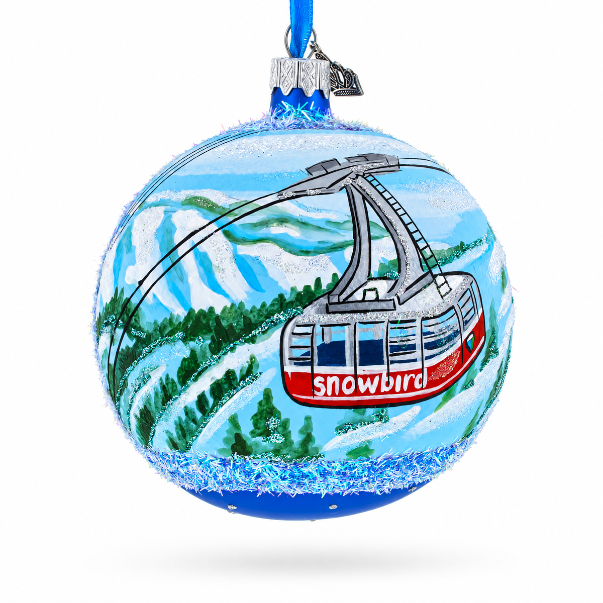 Snowbird Ski Resort, Utah, USA Glass Ball Christmas Ornament