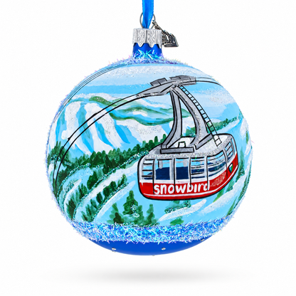 Snowbird Ski Resort, Utah, USA Glass Ball Christmas Ornament