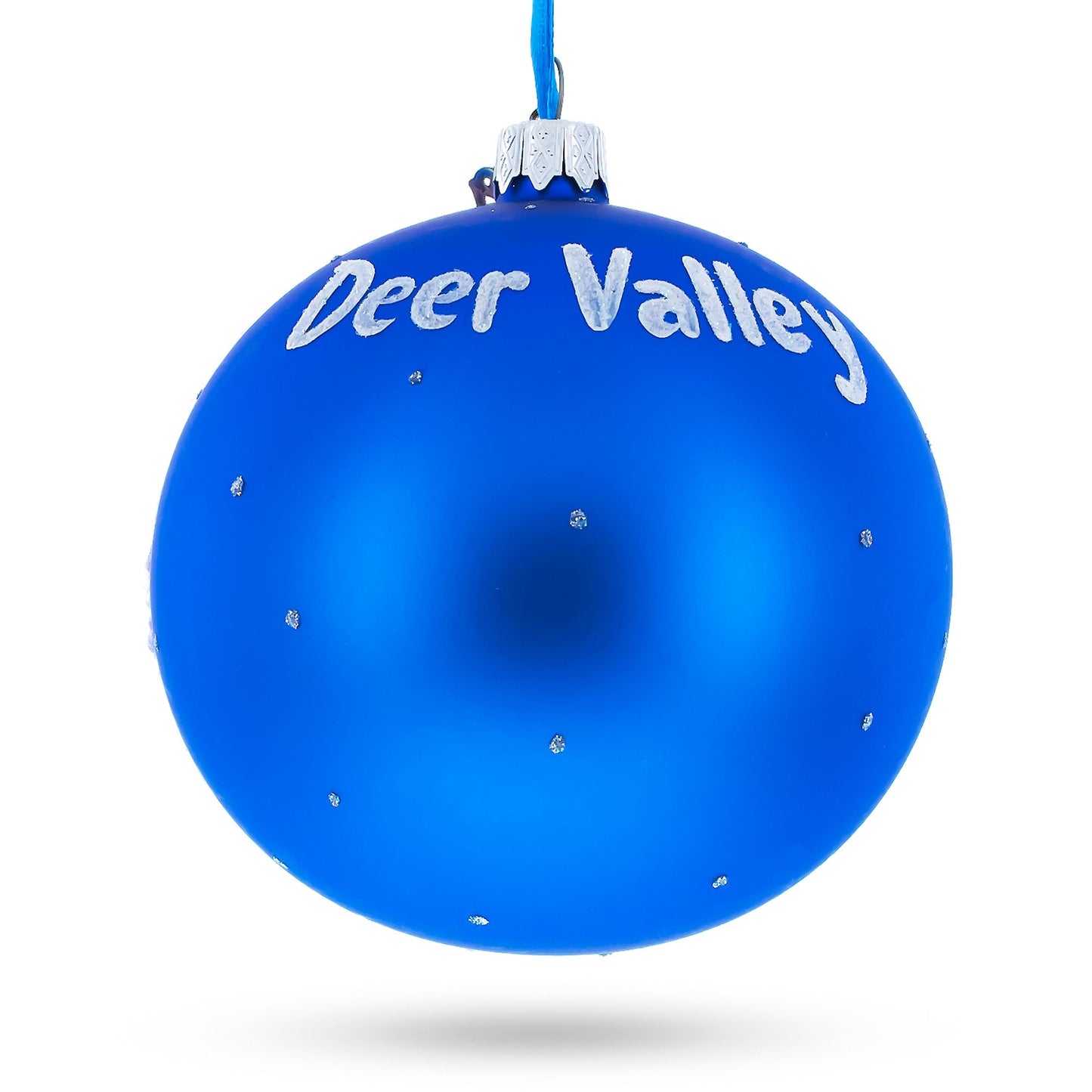 Deer Valley Ski Resort, Park City, Utah Glass Ball Christmas Ornament