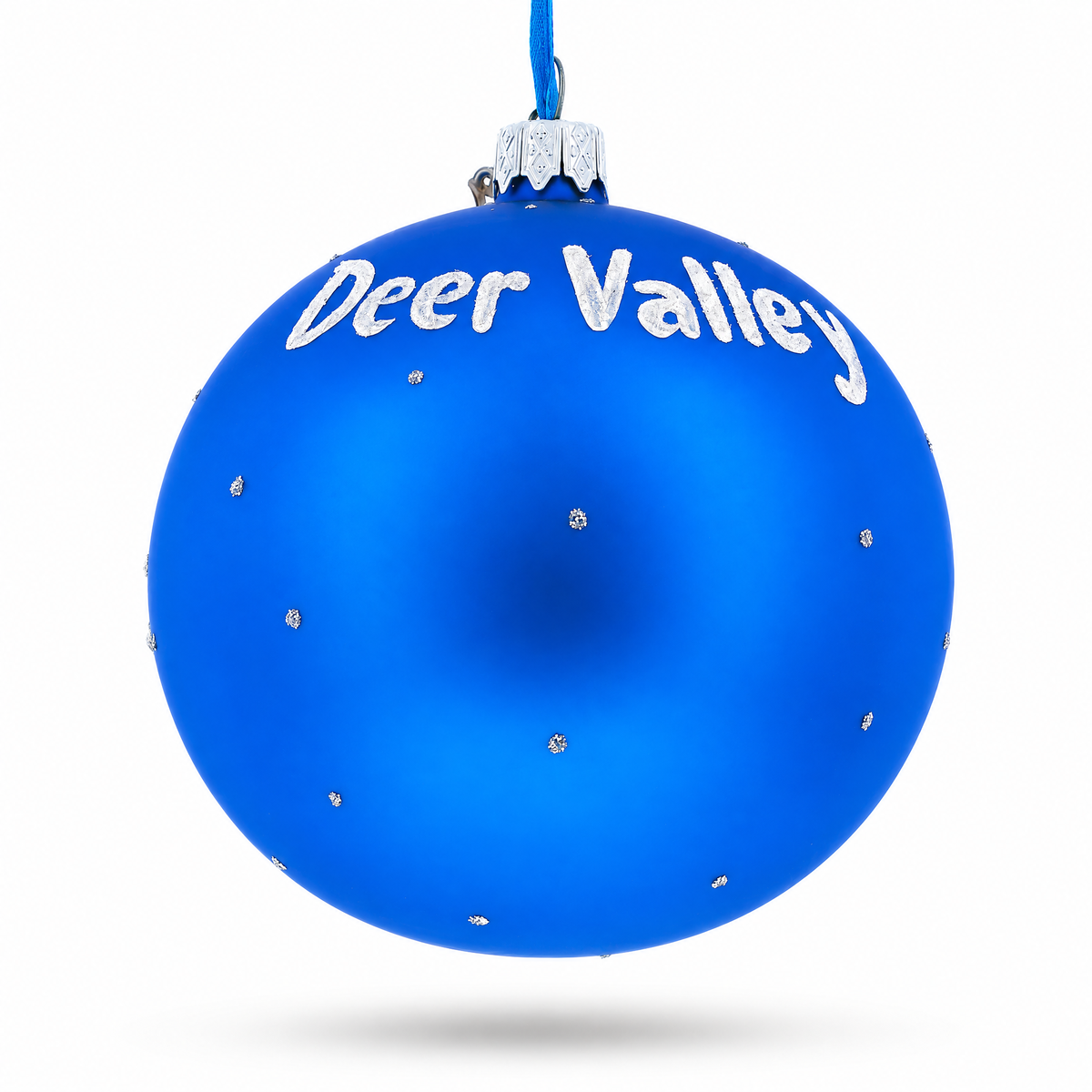 Deer Valley Ski Resort, Park City, Utah Glass Ball Christmas Ornament