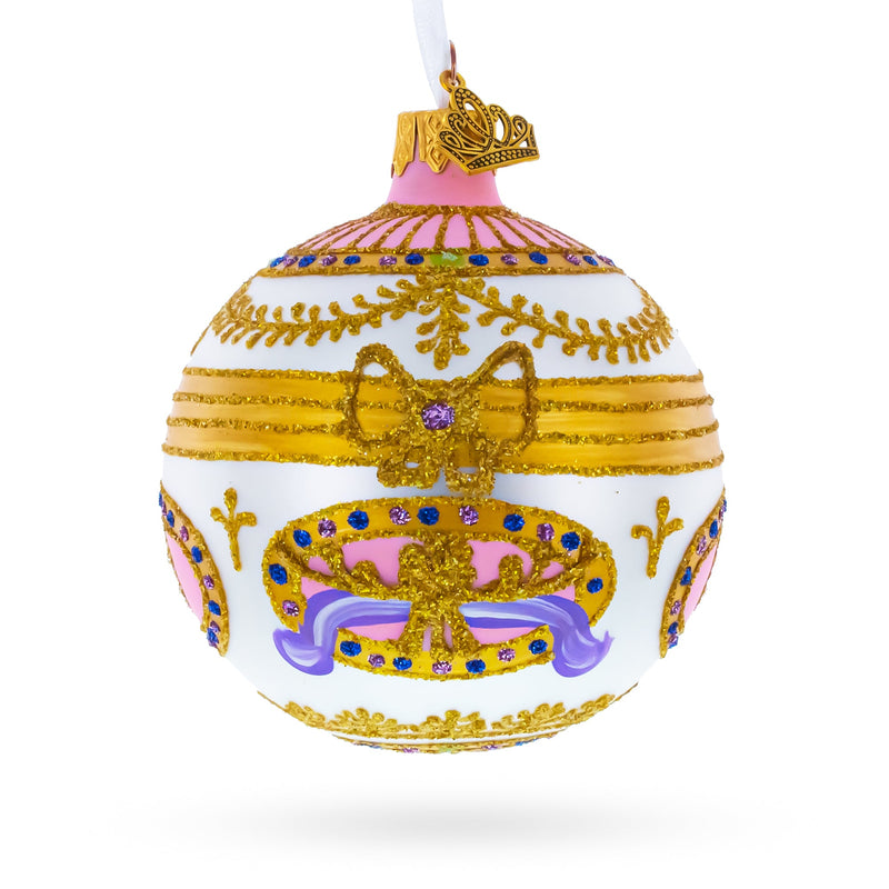 1903 Bonbonniere Royal Glass Ball Christmas Ornament 3.25 Inches