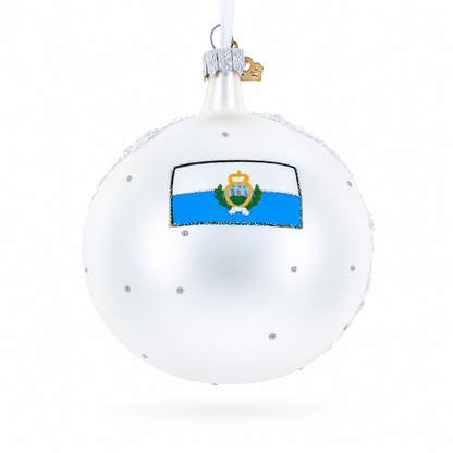 San Marino Glass Ball Christmas Ornament 4 Inches