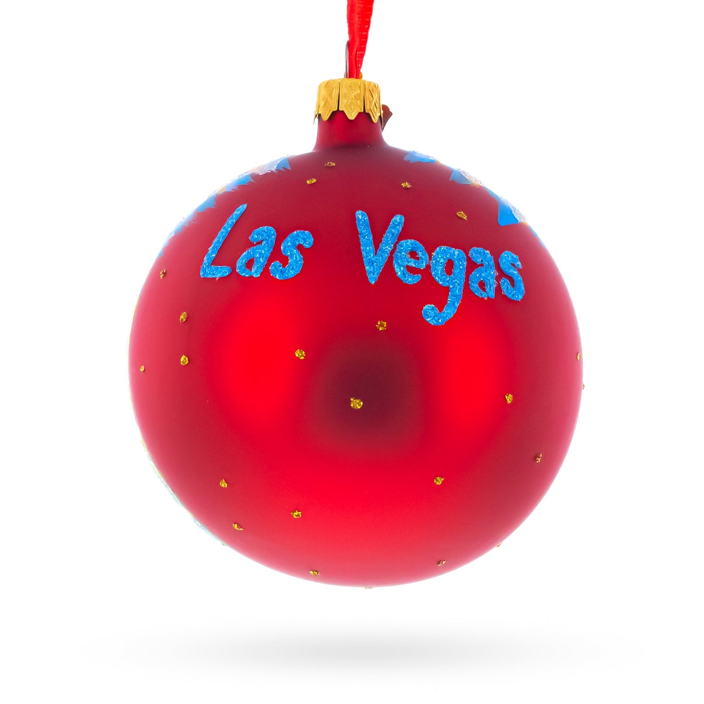 Las Vegas Skyline, Nevada Glass Ball Christmas Ornament 4 Inches