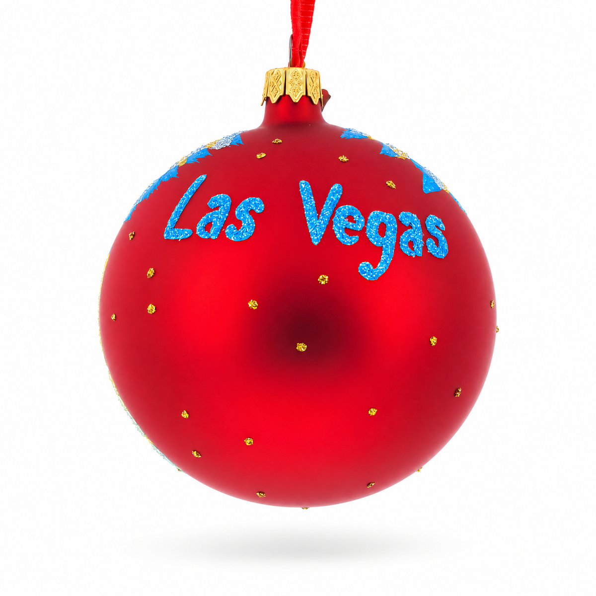 Las Vegas Skyline, Nevada Glass Ball Christmas Ornament 4 Inches