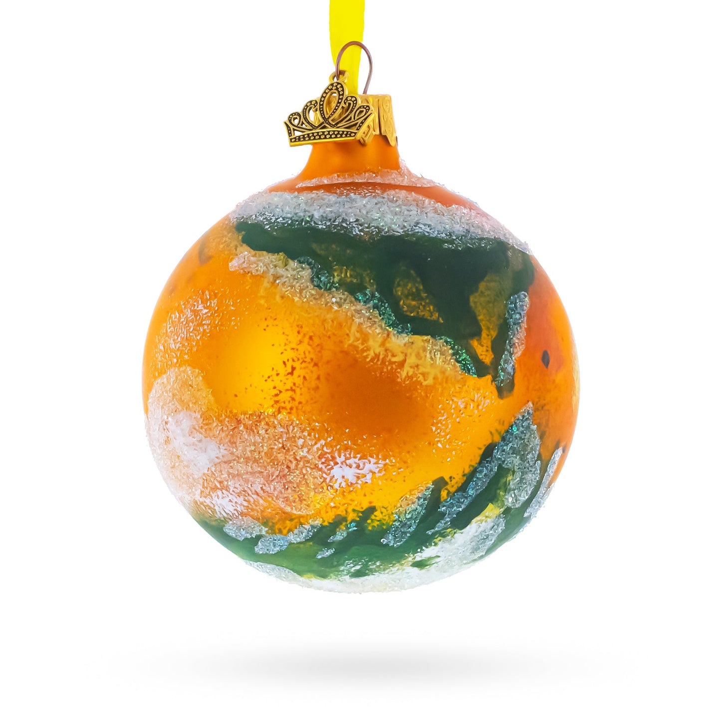 Planet Mars  Glass Ball Christmas Ornament 3.25 Inches