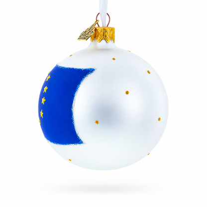 Flag of European Union Glass Ball Ornament 3.25 Inches