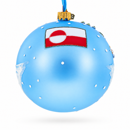 Greenland's Northern Lights Glass Ball Christmas Ornament