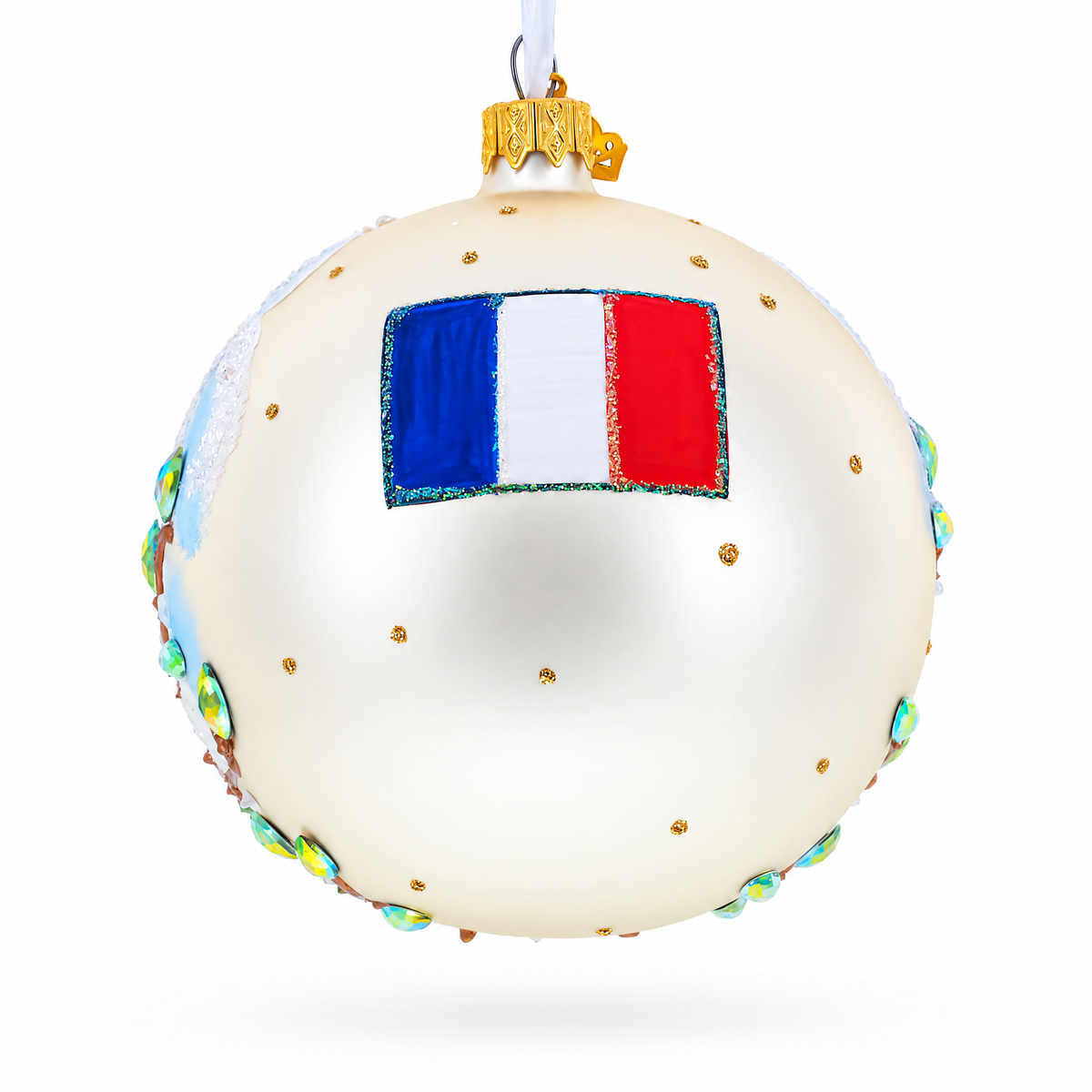 Basilica of Notre Dame of Fourviere, Lyon, France Glass Ball Christmas Ornament