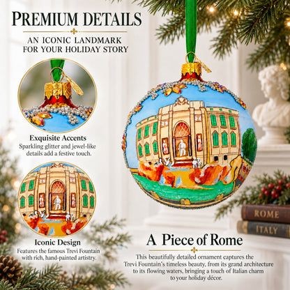 Trevi Fountain, Rome, Italy Glass Ball Christmas Ornament