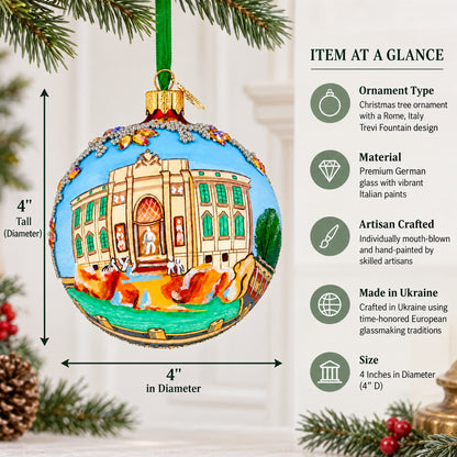 Trevi Fountain, Rome, Italy Glass Ball Christmas Ornament