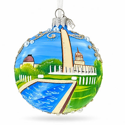 National Mall, Washington DC Glass Ball Christmas Ornament