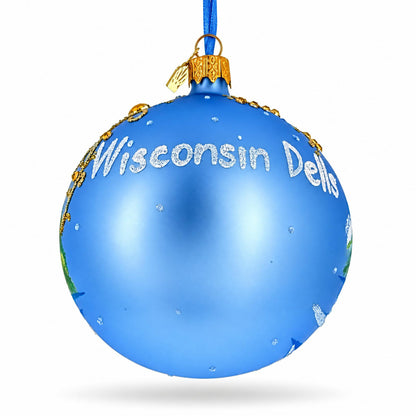 Wisconsin Dells Glass Ball Christmas Ornament
