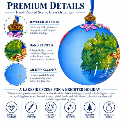 Lourdes, France Translucent Glass Ball Christmas Ornament