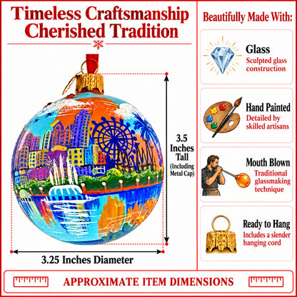 Orlando, Florida Glass Ball Christmas Ornament