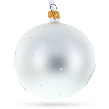 A Winter Romance 'Our First Christmas' Glass Ball Ornament 3.25 Inches
