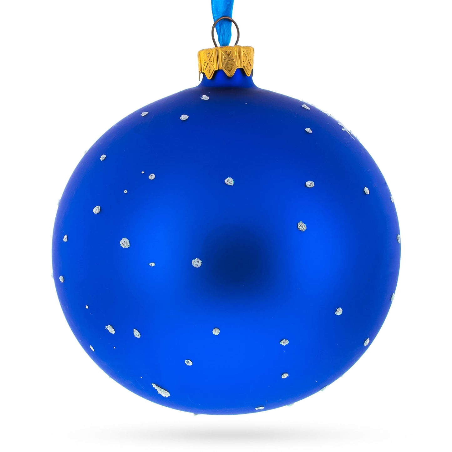 The Frog King Crowned in Splendor Hand-Glass Ball Christmas Ornament 3.25 Inches