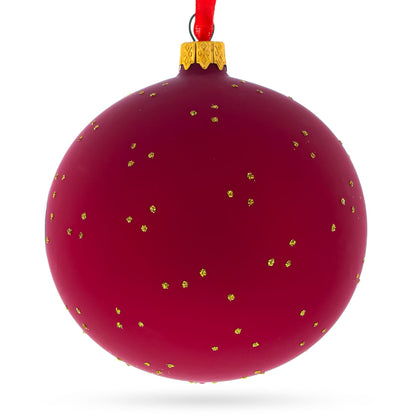 Buzzing Bee in Flight Collecting Honey Glass Ball Christmas Ornament 3.25 Inches