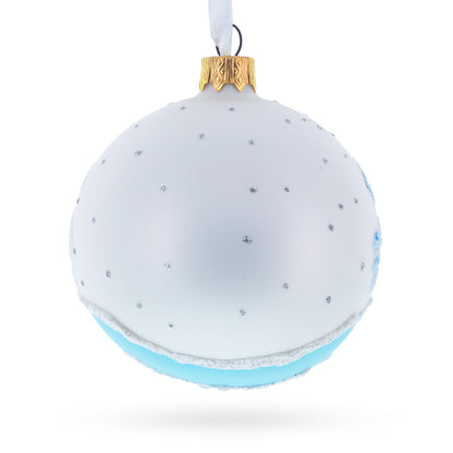 Puppy on the Snow Glass Christmas Ornament 3.25 Inches