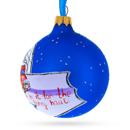Truck Driver Glass Ball Christmas Ornament 3.25 Inches