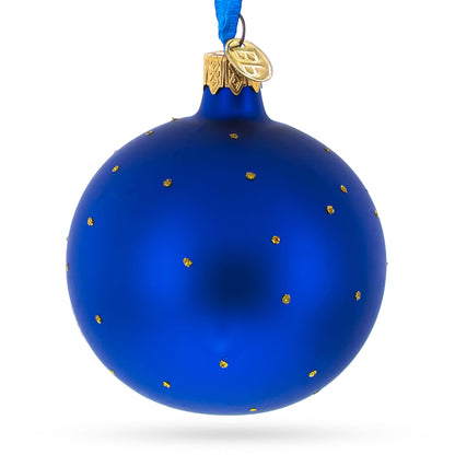 Happy Hanukkah Jewish Celebration Glass Ball Ornament 3.25 Inches
