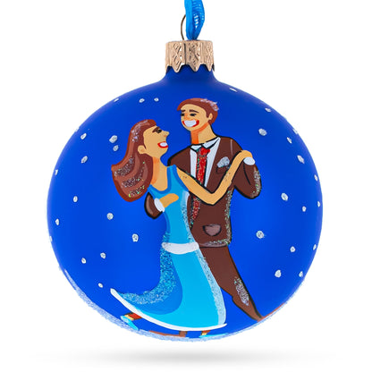 I Love Dancing Glass Ball Christmas Ornament 3.25 Inches