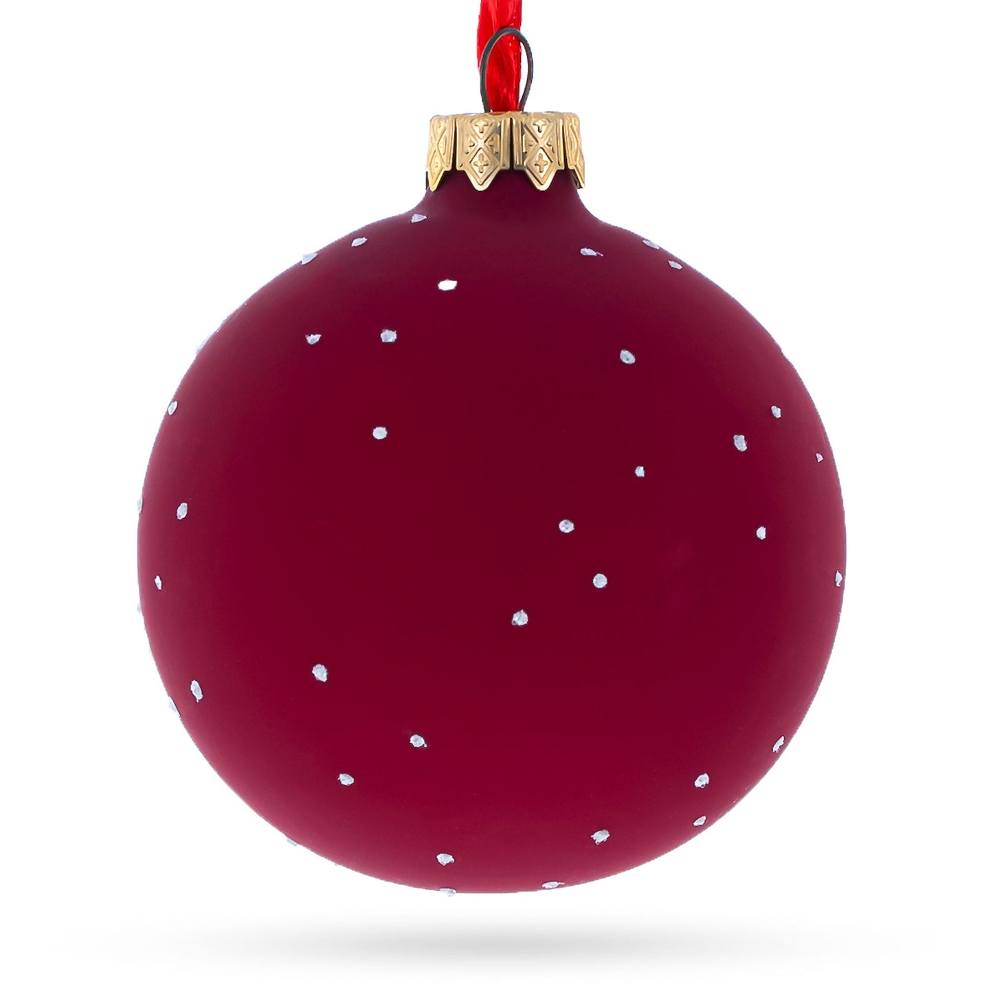 Yellow School Bus Glass Christmas Ornament 3.25 Inches