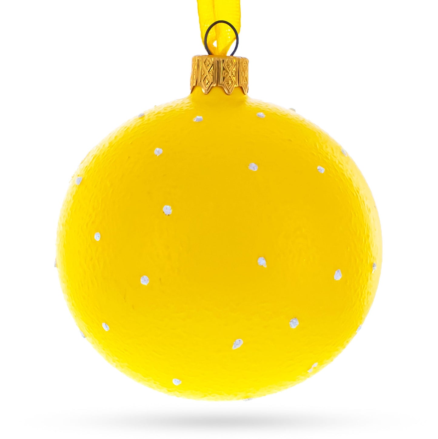 Laughing Facial Expressions Glass Ball Christmas Ornament 3.25 Inches