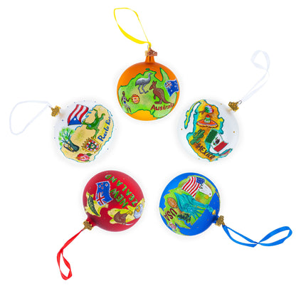 Cebu & Boracay, Philippines Glass Ball Christmas Ornament 4 Inches