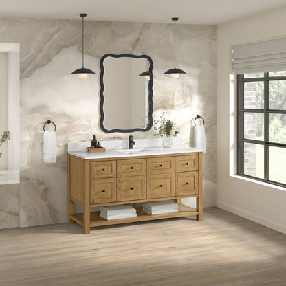 James Martin Breckenridge 60" Single Bathroom Vanity, Light Natural Oak