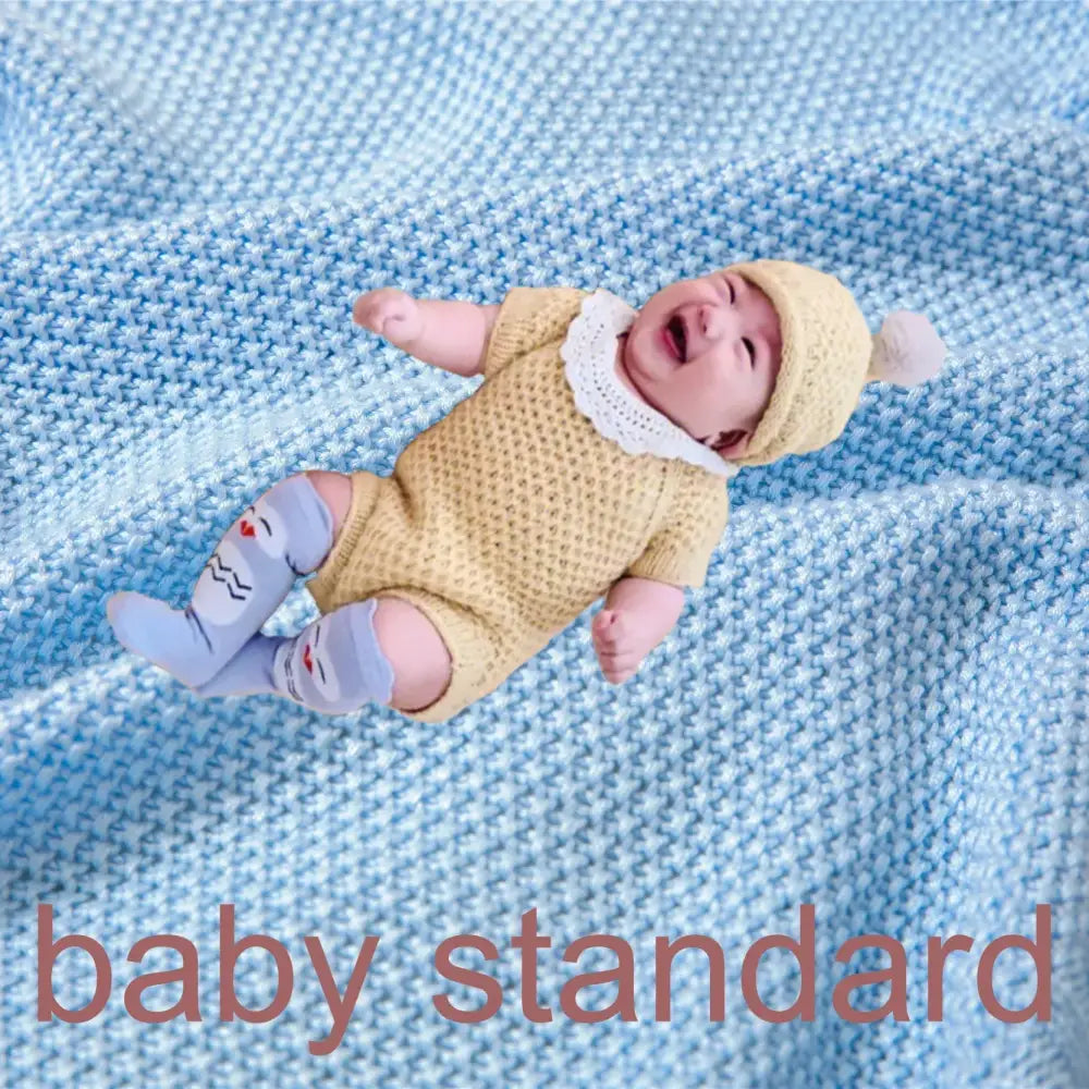 Knitted light blue bamboo baby blankets nursery breathable quilt