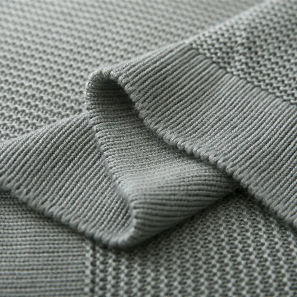 Knitted light blue bamboo cooling throw blanket – bedroom bedding