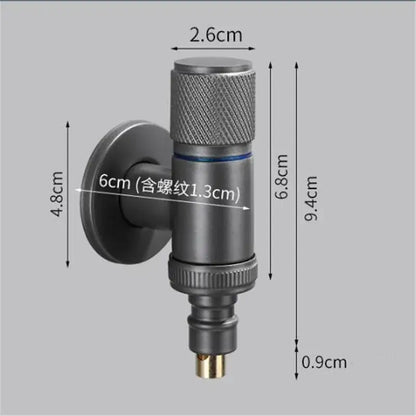 Knurled black copper brass washing machine faucet laundry room