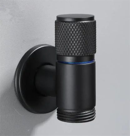 Knurled black copper brass washing machine faucet laundry room