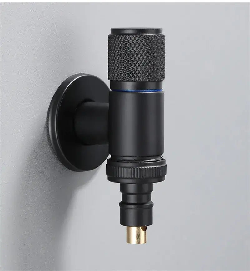 Knurled black copper brass washing machine faucet laundry room