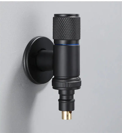Knurled black copper brass washing machine faucet laundry room