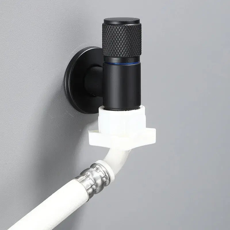 Knurled black copper brass washing machine faucet laundry room
