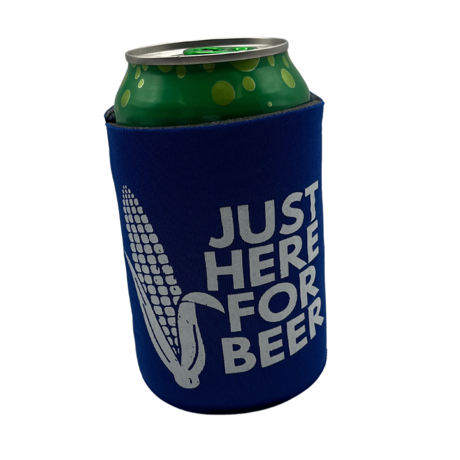 Just Here For Beer Printed Can Koozie | Blooms Designs