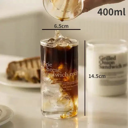 Korean frosted glass cups – kitchen fresh deli graphic tumbler