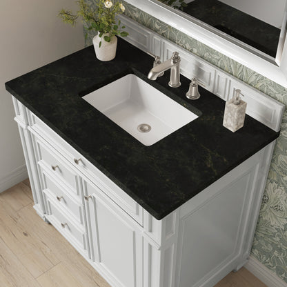 James Martin Bristol 36" Single Bathroom Vanity, Bright White